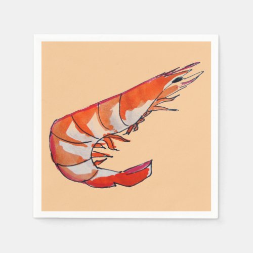 Prawn shrimp seafood dinner party napkins