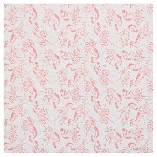 Prawn Shrimp Seamless Pattern Fabric