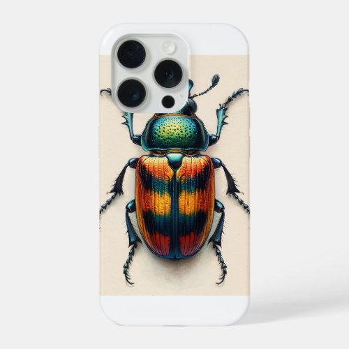 Praxithea Beetle 010624IREF109 _ Watercolor iPhone 15 Pro Case