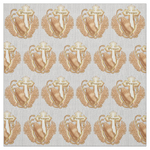 Pray Always Christian Cross Fabric