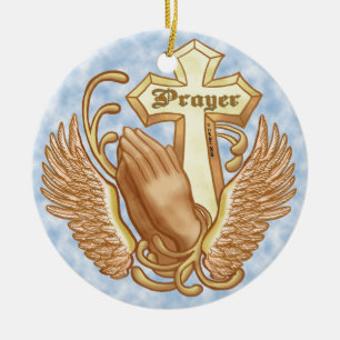 Pray Always Christian Cross Ornament