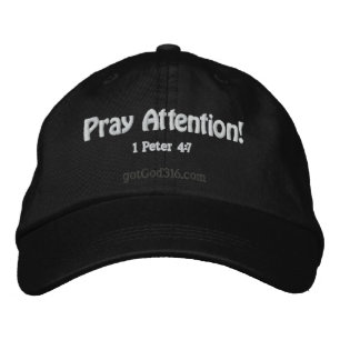 Pray Attention gotGod316.com Wool Embroidered Baseball Cap
