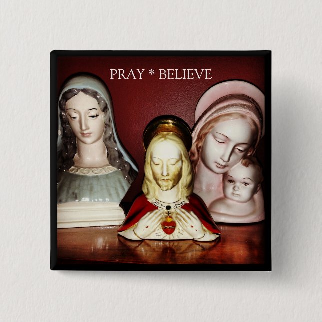 PRAY / BELIEVE SQUARE PIN (Front)