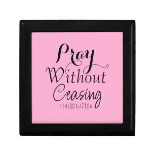 Pray Bible Verse Christian Prayer Light Pink Gift Box