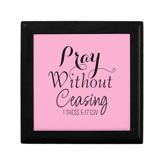 Pray Bible Verse Christian Prayer Light Pink Gift Box (Front)