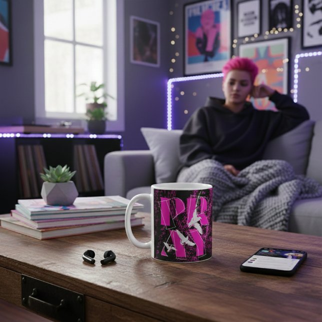 PRAY Bold Christian Faith Reminder Coffee Mug (Sip loud. PRAY keeps your vibe sharp even on your chill days.)