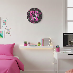 PRAY Bold Christian Faith Reminder Round Clock