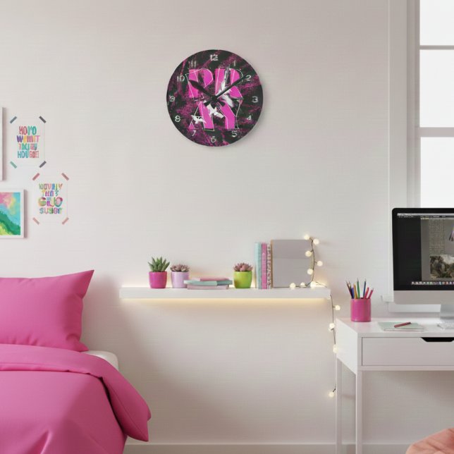 PRAY Bold Christian Faith Reminder Round Clock (Faith on blast. Big PRAY energy for your space. Let your wall talk loud.)