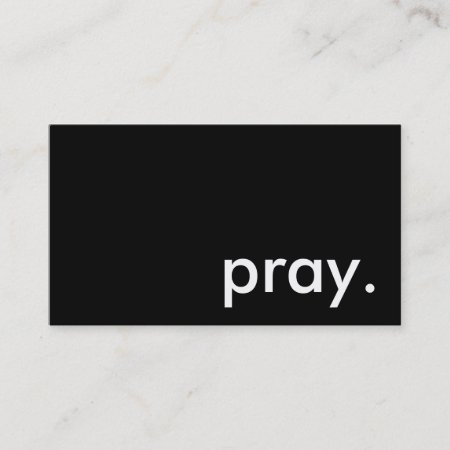Pray. Business Card