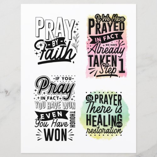 Pray By Faith Bible Verse and Quote Card