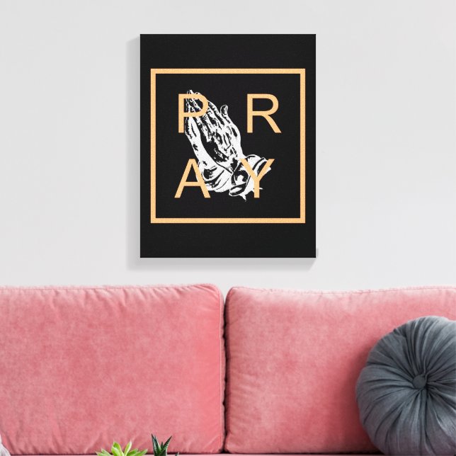 PRAY CANVAS PRINT (Insitu(LivingRoom))