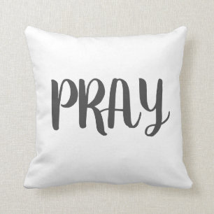 PRAY Christian Decorative Pillow Throw Farm Faith