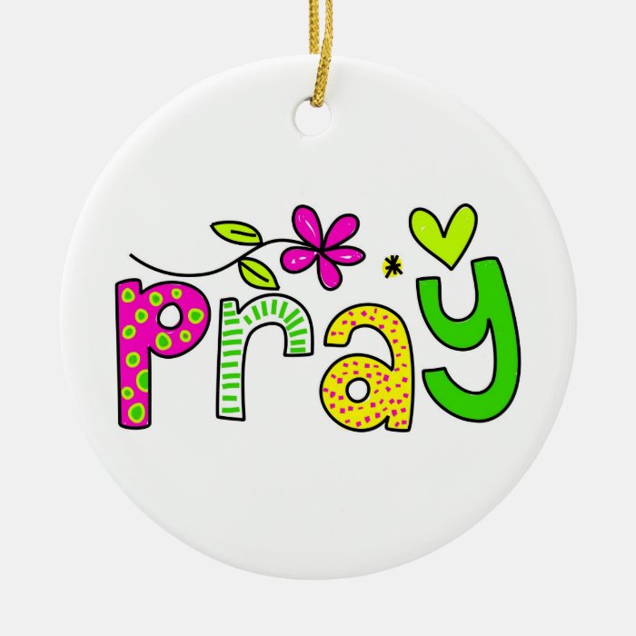 Pray Christmas Ornaments