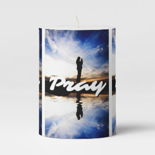 Pray Daily Pillar Candle
