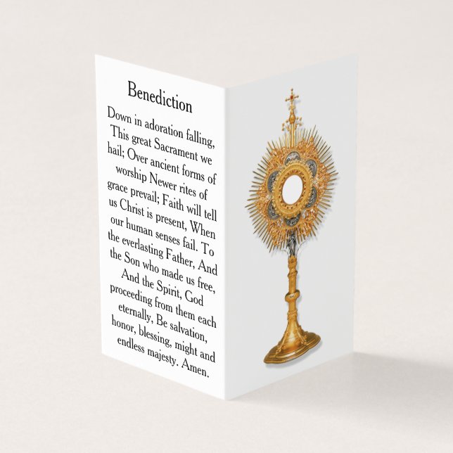 Pray During Eucharistic Adoration Card (Outside)