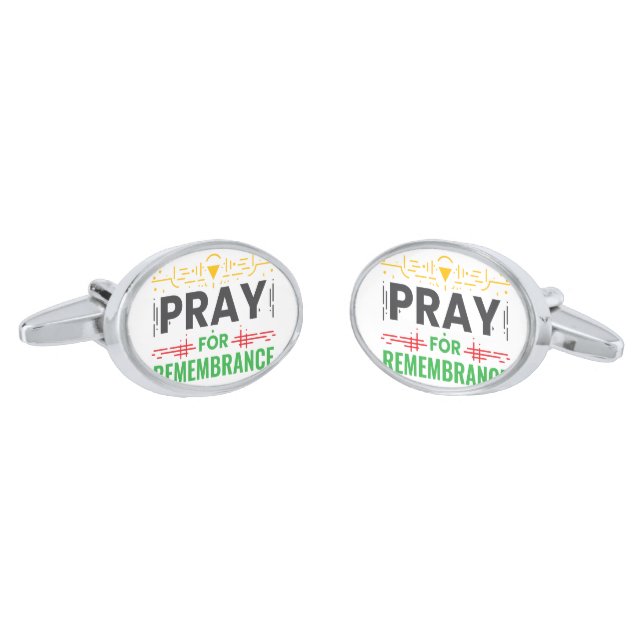 Pray For: A Collective Remembrance Cufflinks (Angled)