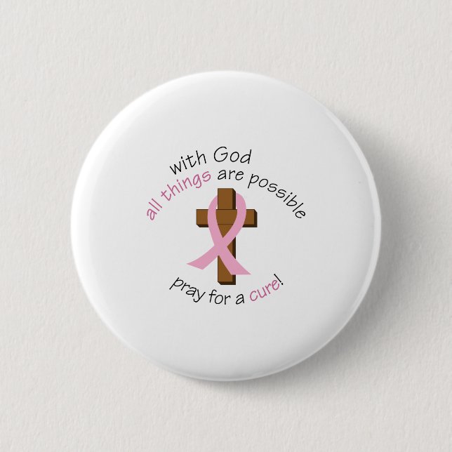 Pray For A Cure Button (Front)