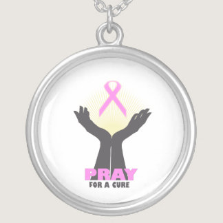 Pray For A Cure Silver Plated Necklace