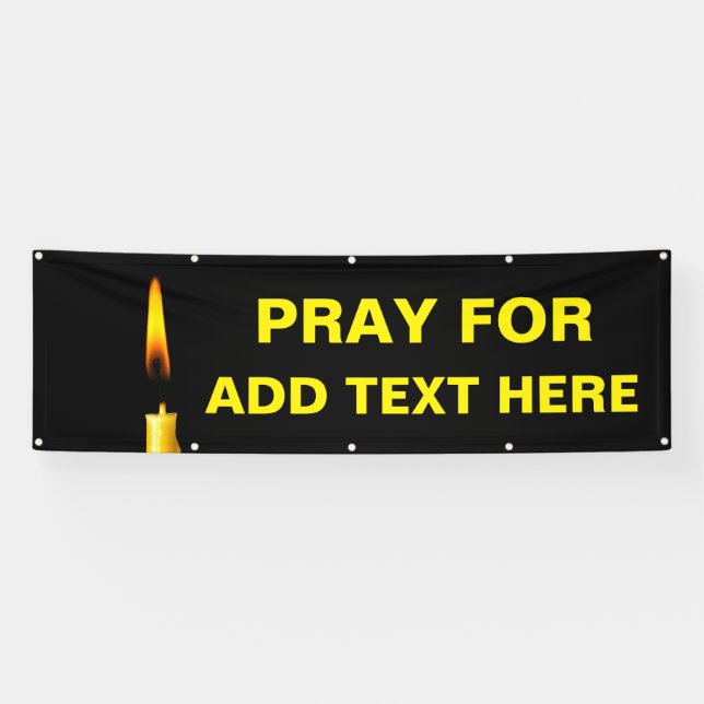 Pray For Add Text Banner (Horizontal)
