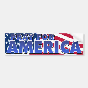 Pray For America Bumper Sticker 