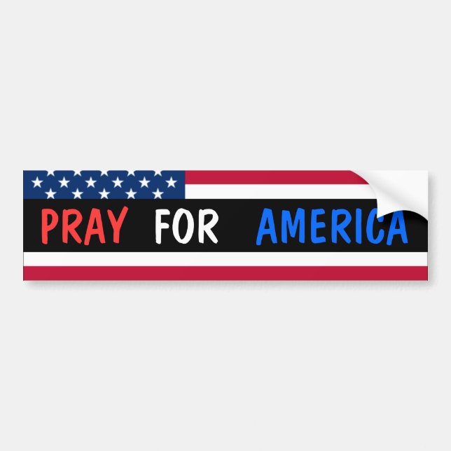 Pray For America Bumper Sticker (Front)