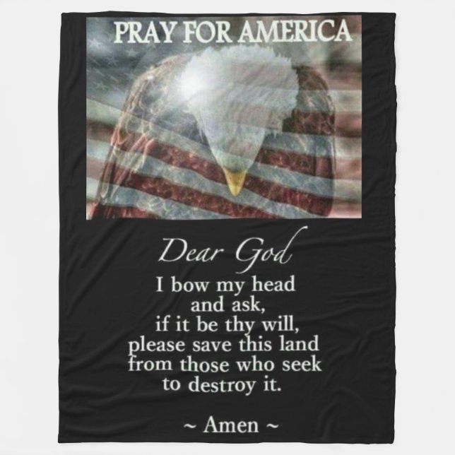 PRAY for AMERICA Fleece Blanket (Front)