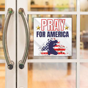 Pray For America Window Cling