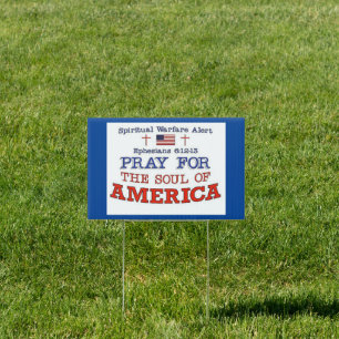 Pray for America Yard Sign