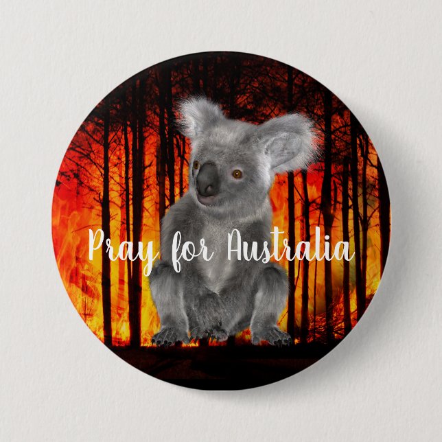 Pray for Australia Button (Front)