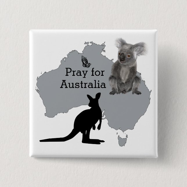 Pray for Australia Button (Front)
