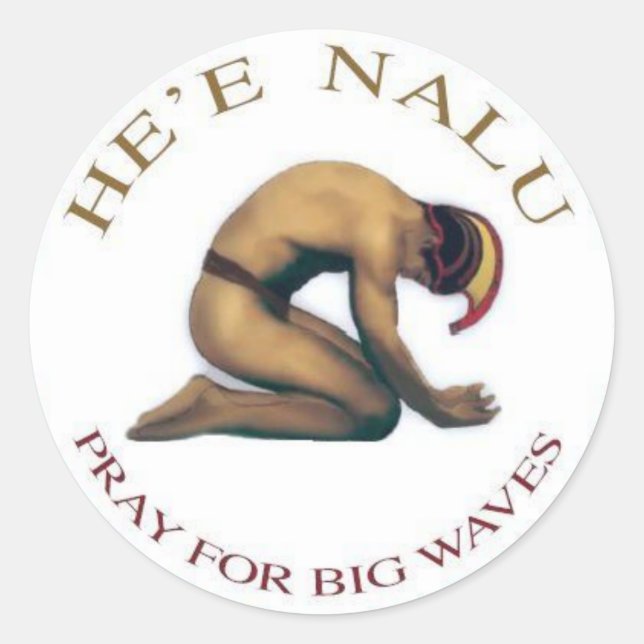Pray For Big Waves Sticker (Front)