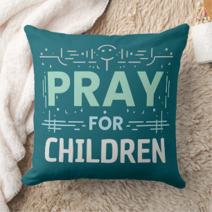 Pray For Children Throw Pillow
