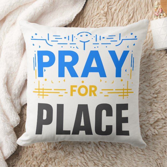 Pray For Compassion Throw Pillow (Blanket)
