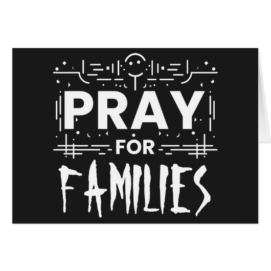 Pray for families cards (Front Horizontal)