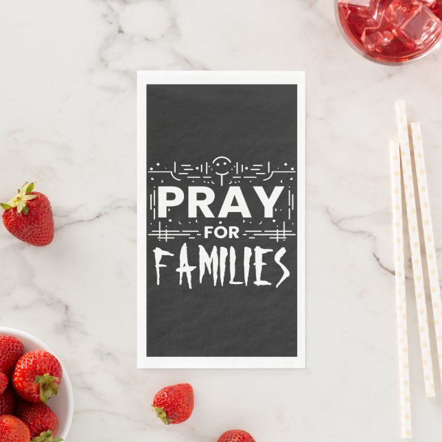 Pray for families paper guest towels (Insitu)