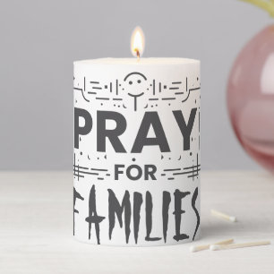 Pray for families pillar candle