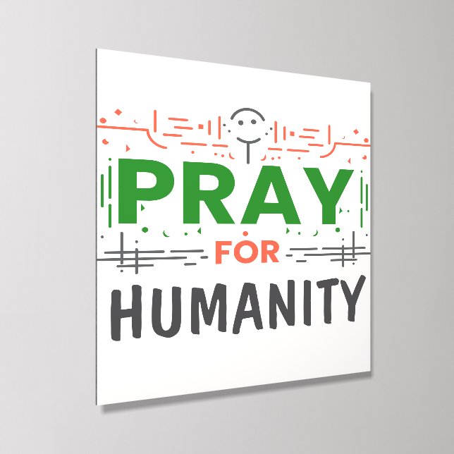 Pray For: Honoring Humanity Acrylic Photo Tile (Angled)