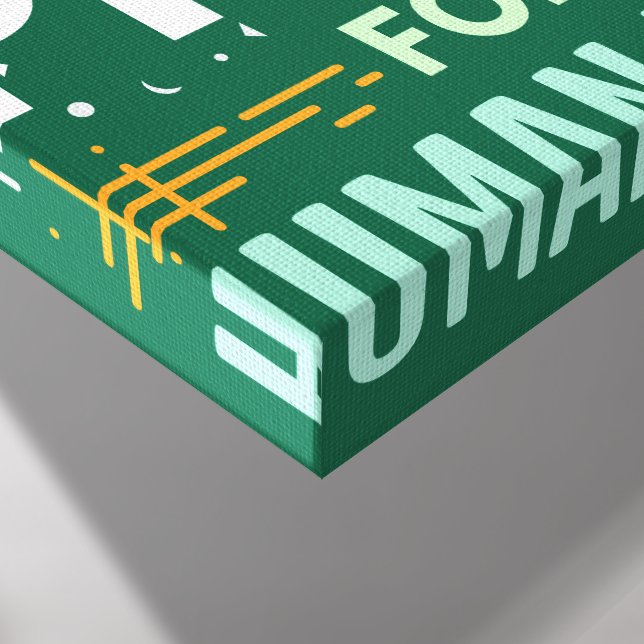 Pray For Human Being Canvas Photo Tile (Detailed)