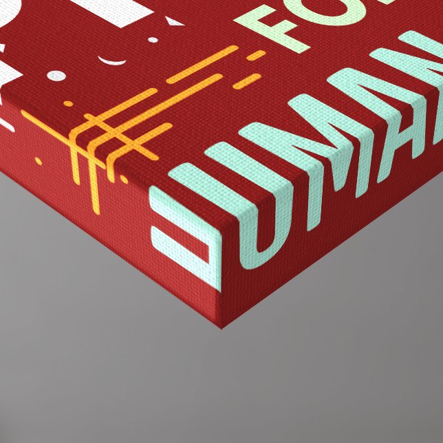 Pray For Human Being Canvas Photo Tile (Detailed)