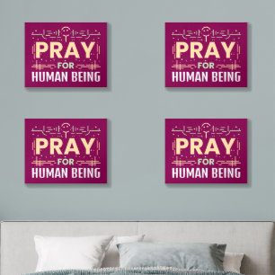 Pray For Human Being Foam Core Photo Tile