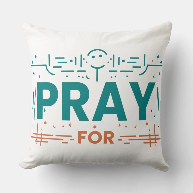 Pray For Humanity Throw Pillow (Front)