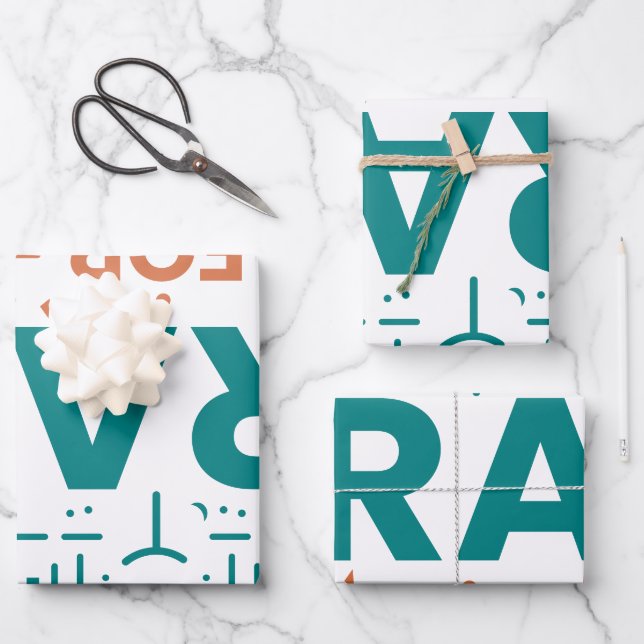 Pray For Humanity Wrapping Paper Sheets (Front)