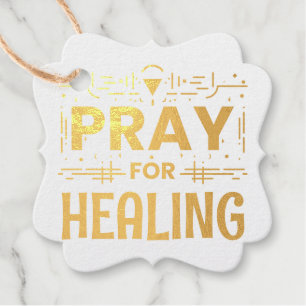 Pray For: Inspiring Healing Foil Favor Tags