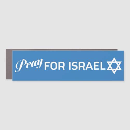 Pray For Israel Bumper Car Magnet