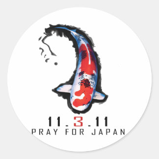 Pray For Japan Classic Round Sticker