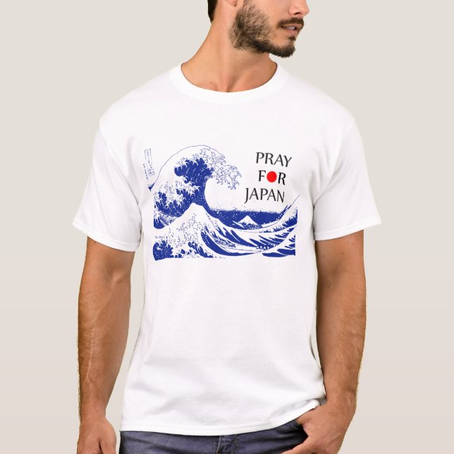 Pray for Japan Hokusai T-Shirt (Front)