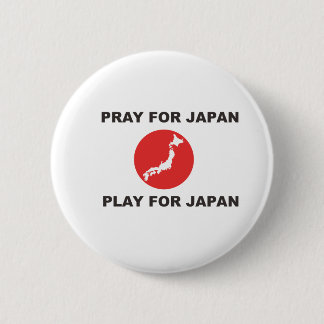PRAY FOR JAPAN, PLAY FOR JAPAN. PINBACK BUTTON