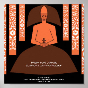 PRAY FOR JAPAN SUPPORT JAPAN RELIEF POSTER