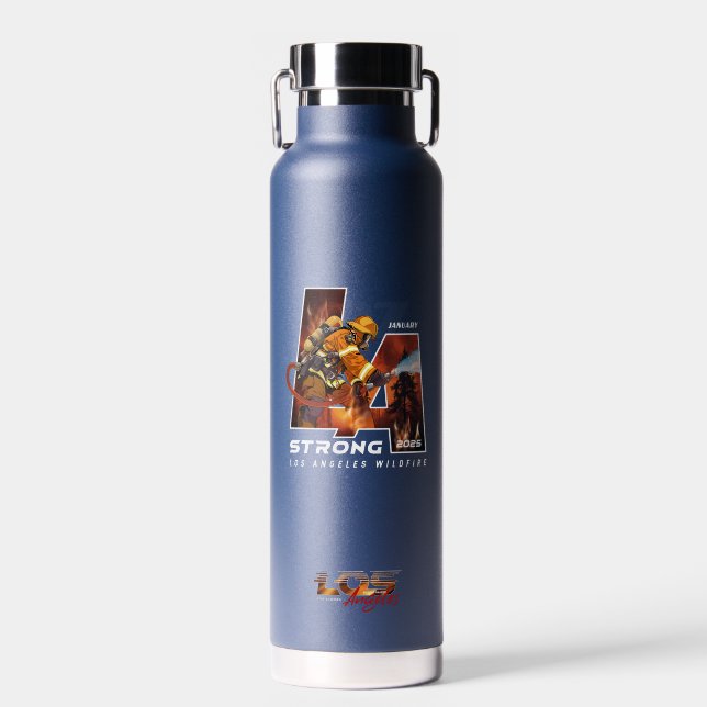 Pray for Los Angeles | Thor Copper Vacuum Insulate Water Bottle (Front)