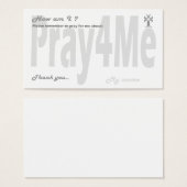 Pray for me remembrance card (Front & Back)